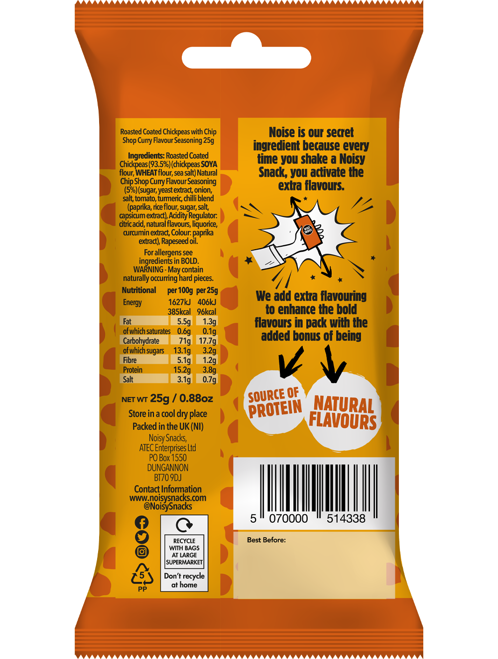 CHIP SHOP CURRY COATED CHICKPEAS 10 x 25g