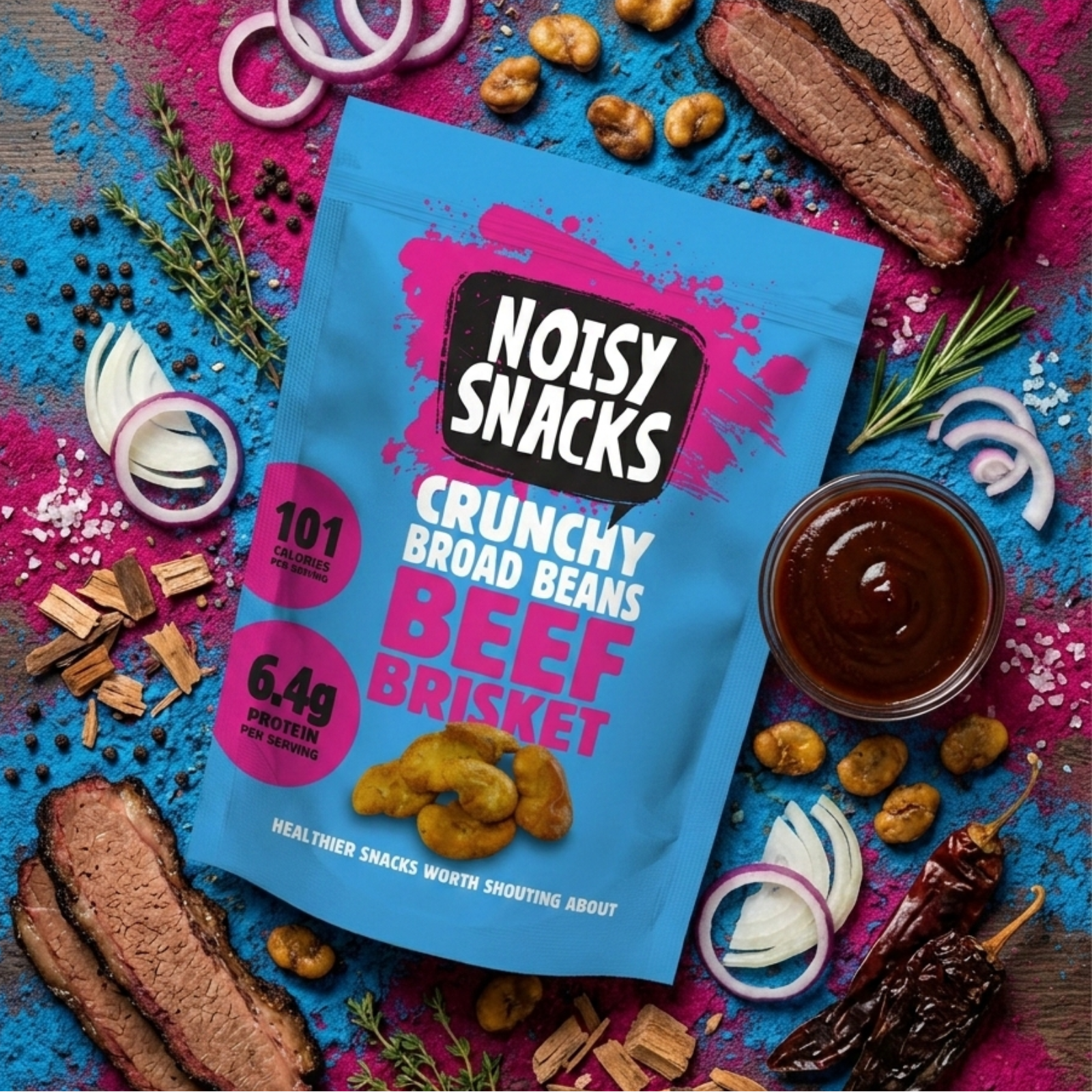BEEF BRISKET CRUNCHY BROAD BEANS 7 x 100g