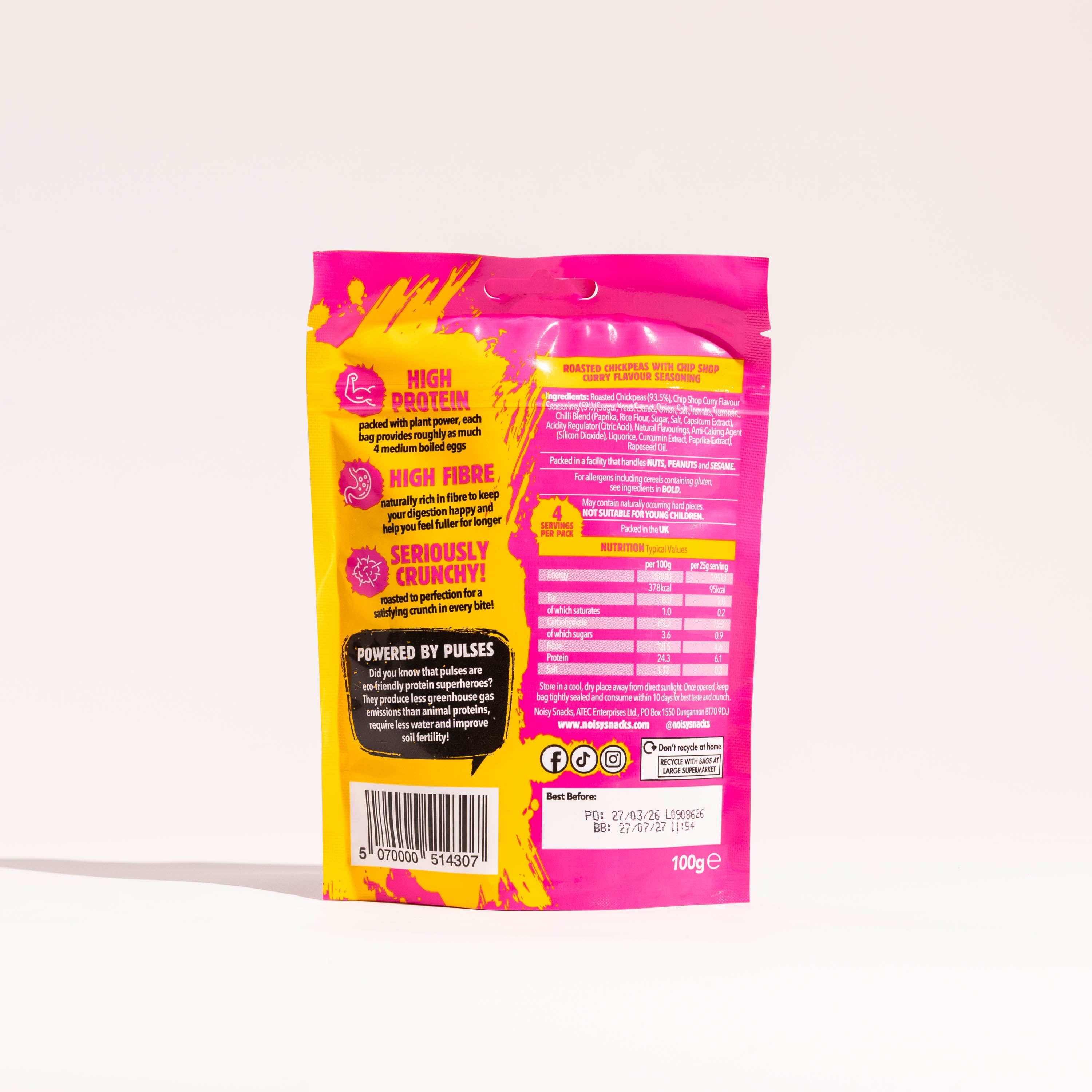 CHIP SHOP CURRY COATED CHICKPEAS 7 x 100g