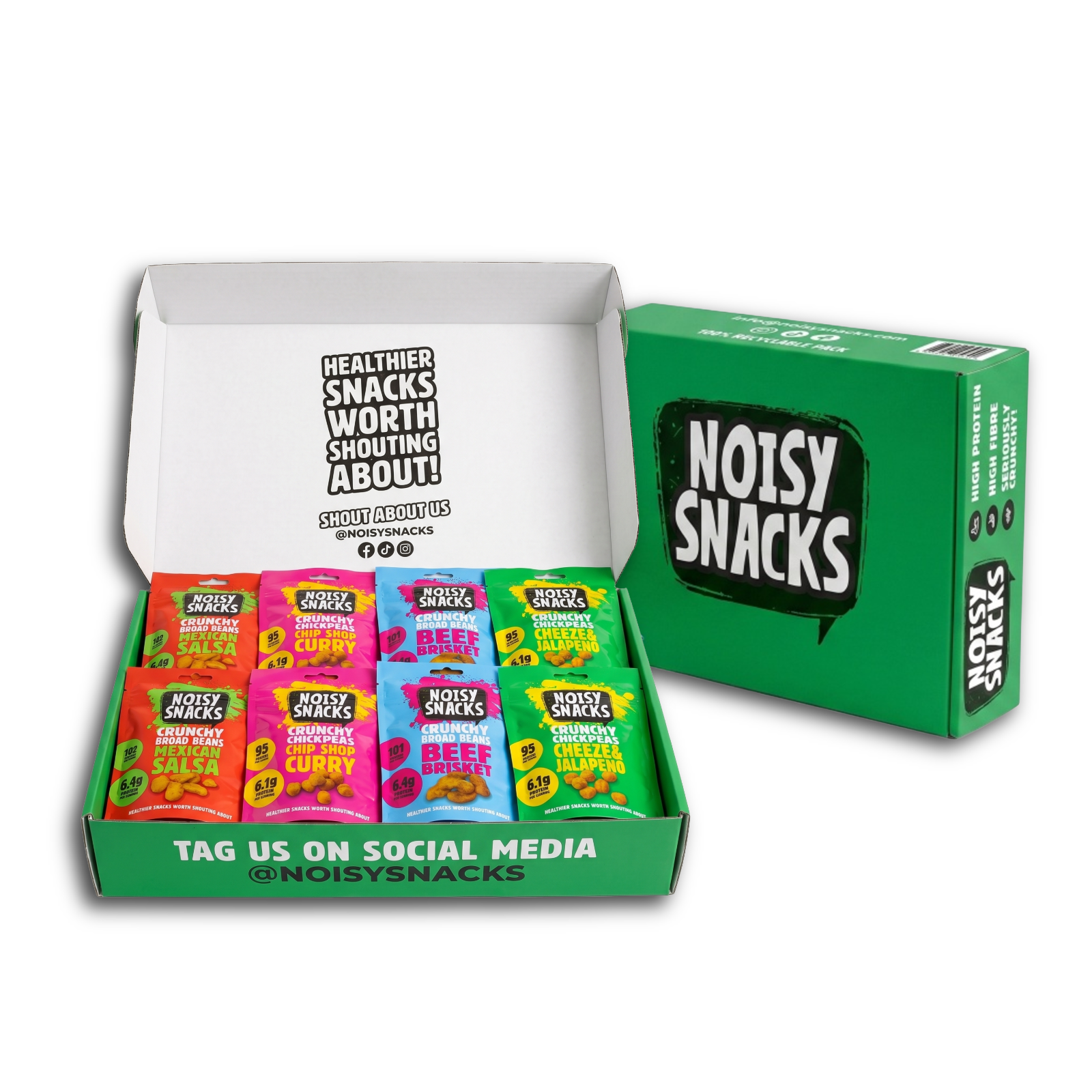 NOISY SNACKS TASTER KIT 8 x 100g