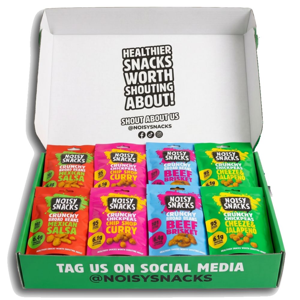 NOISY SNACKS TASTER KIT 8 x 100g