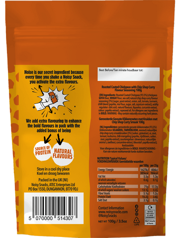 COATED CHICKPEAS CHIP SHOP CURRY FLAVOUR 7 x 100G