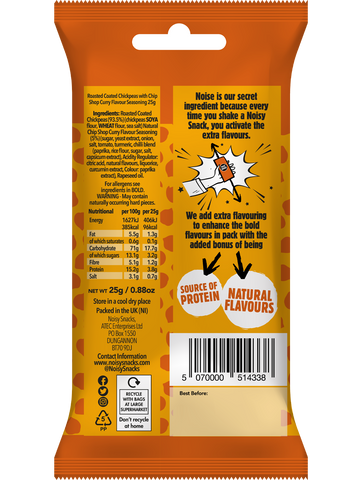 COATED CHICKPEAS CHIP SHOP CURRY FLAVOUR 10 x 25G