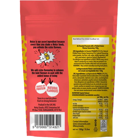 PEANUTS PICKLED ONION FLAVOUR 6 x 150G